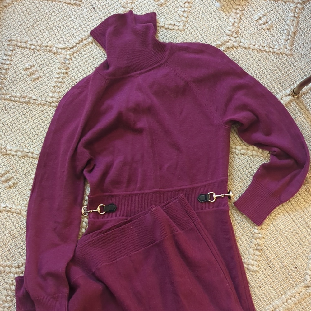 Derek Lam Pink Sweater Dress - Bold Minimalist Knit Size Medium
